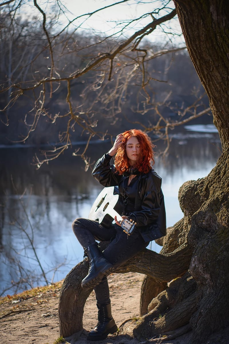 Acoustic Guitar in Forest
